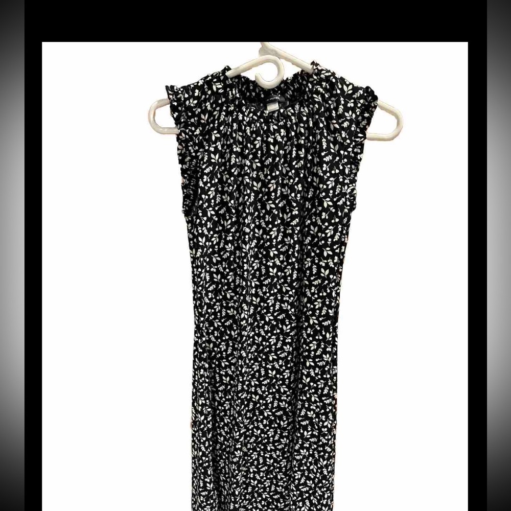 Tommy Hilfiger Black/White Floral Sleeveless Dress Size 4